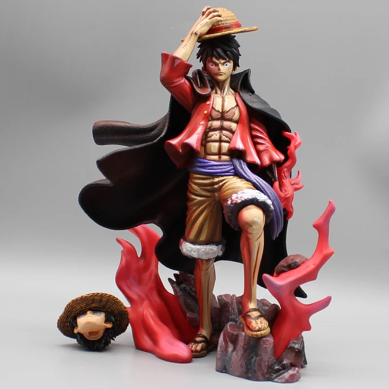 

24cm One Piece Gk Lx Luffy Comic Color Resonance New And Old Fourth Emperor Handmade Model Decoration Anime Surrounding Gifts