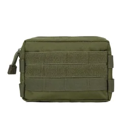 Dual - Layer Tactical Waist Belt Hip Pouch - Durable Oxford EDC Fanny Pack for Outdoor and Camping Use (Army green B)