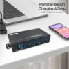 Sipolar A4U30 36W Powered Metal 4 Port USB 3.0 Super Speed Charger Hub Splitter With Din Rail Bracket 12V 3A Power Adapter 3