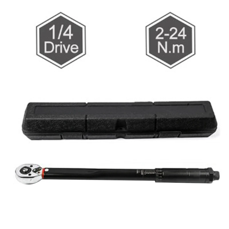 

Preset Torque Wrench Ratchet Socket Wrench Universal Auto Repair Tire Tool (2-24N)