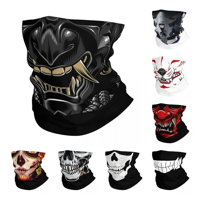 Vaporwave Harajuku Oni Neck Gaiter Men Women UV Face Shield Winter Japanese  Samurai Demon Hannya Bandana Scarf for Ski - AliExpress