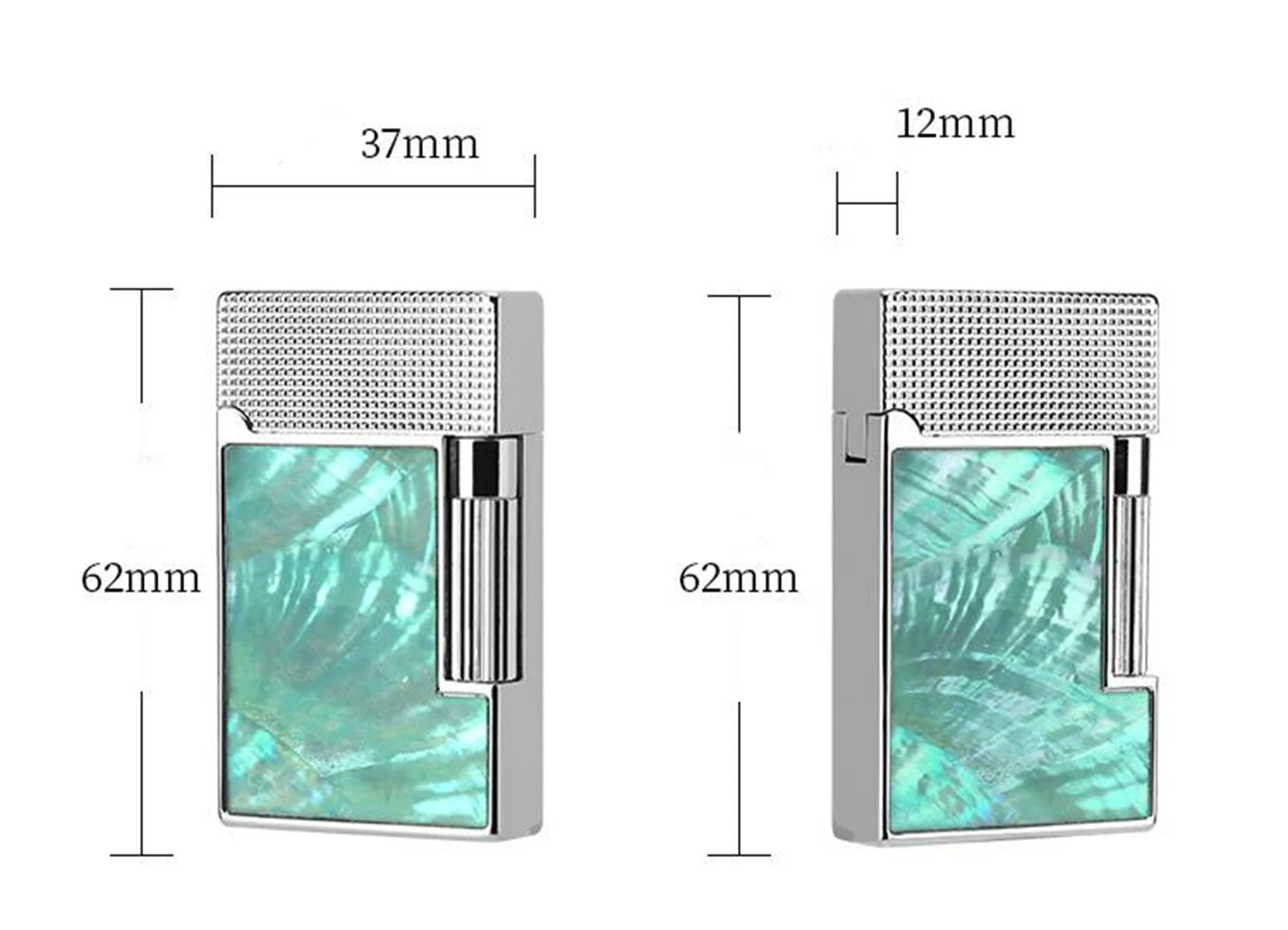 Resin Colored Shell & Zinc Alloy Kerosene Lighter Sideslip Strike Men's Gift With Accessory Box / Wick / Flint Cotton