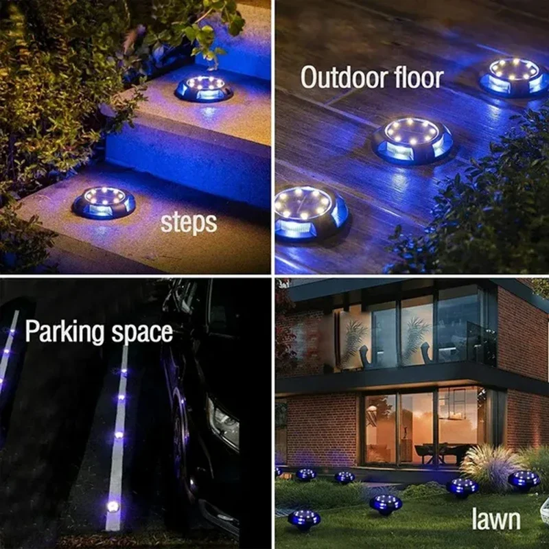 12LED Solar Power Disk Light Outdoor Garden Solar Underground Light Deck Light S