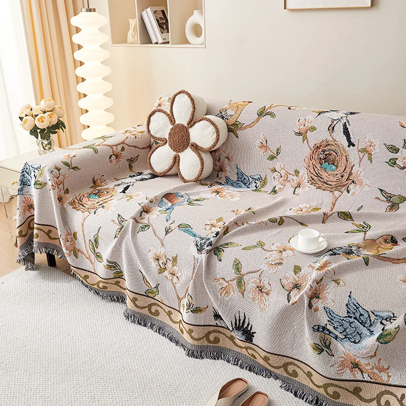 Ethnic Style Sofa Cover Blanket All Cover Geometric Floral Pattern Jacquard Yarn-Dyed Sofa Upholstered Seat Covers sofa cover