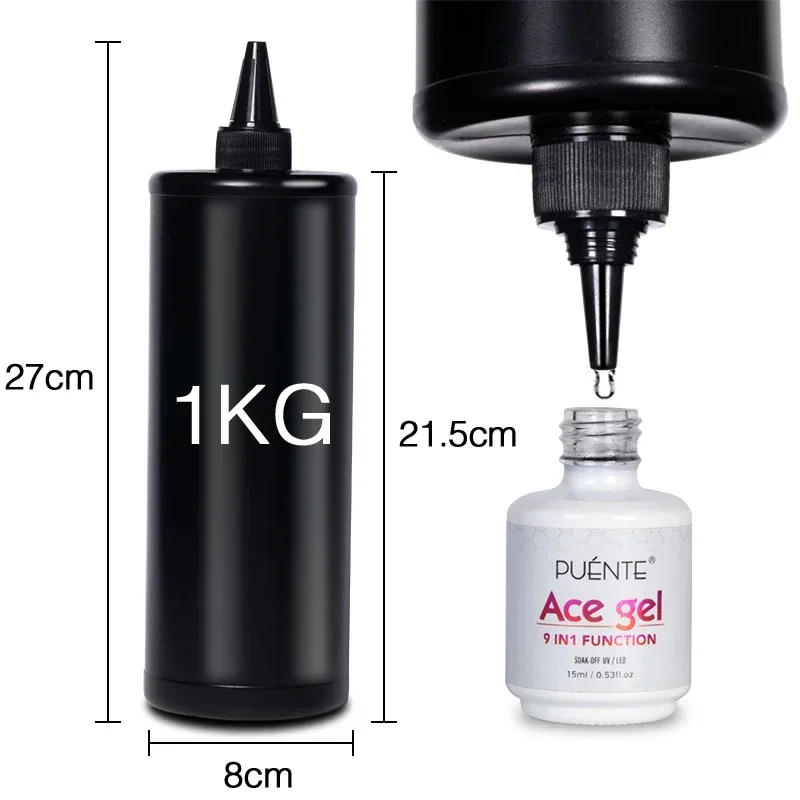 250ml/500ml/1KG Ace Gel 9-in-1 Nail Glue Base Coat Top Coat Gel Nail Polish Soak Off Varnish Functional UV Gel For Nail Salon 2