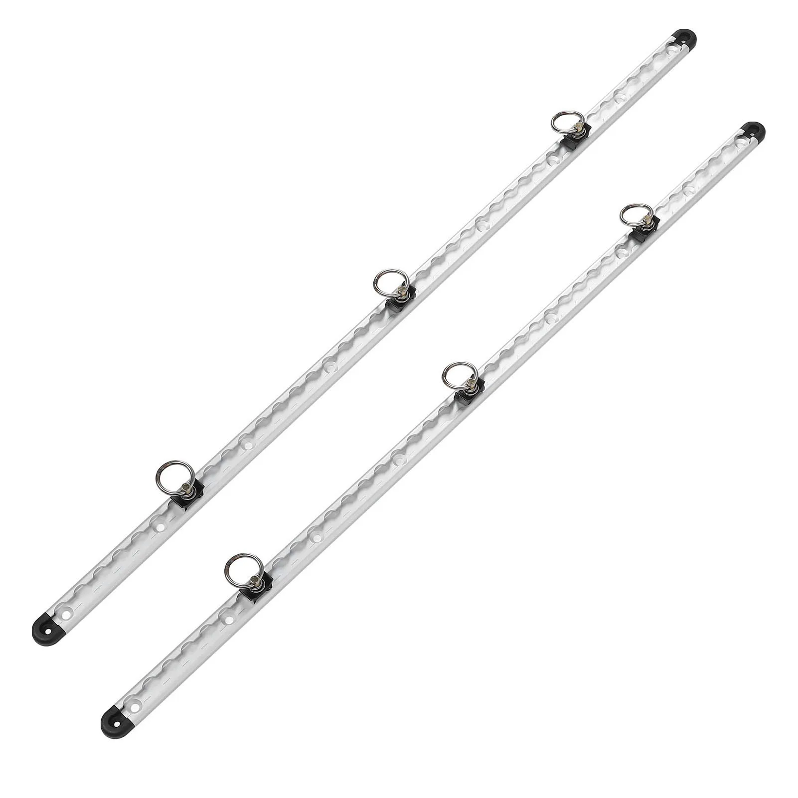 1 Pair Aluminum L Track Rail 100cm Cargo Securing Lashing Rail L Track Tie Down System Kit with Round Stud Fittings Airline