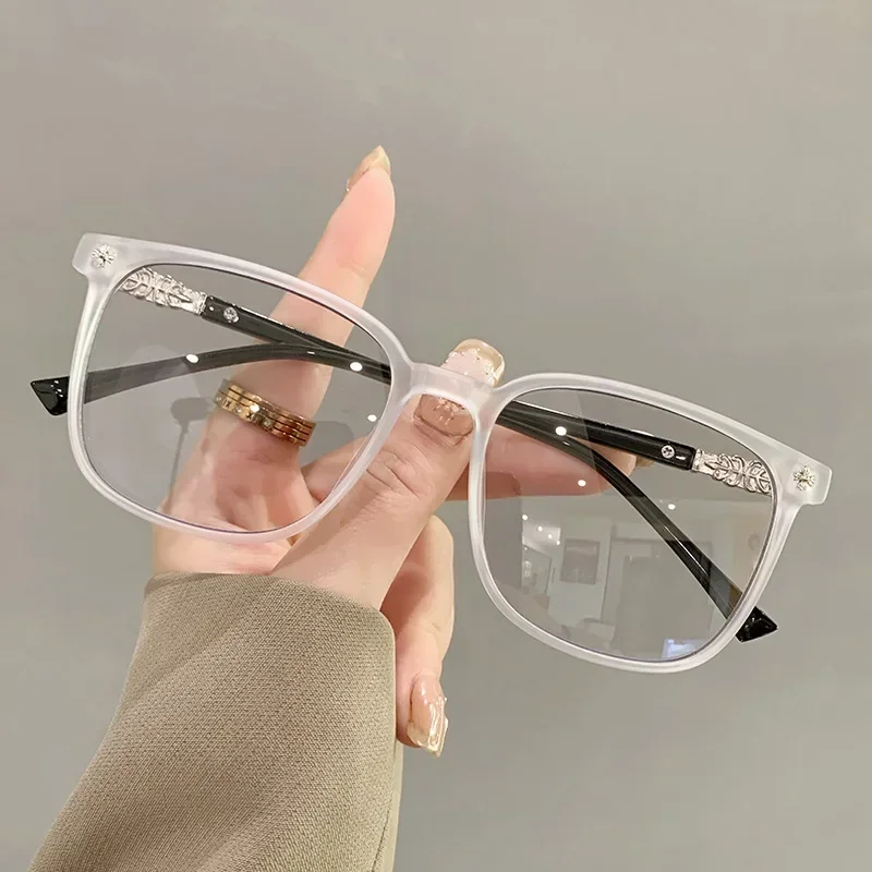Metal Connect Frame Myopia Glasses -50 -75 -125 -175 Photochromic Eyeglass Lenses Business Glasses 4