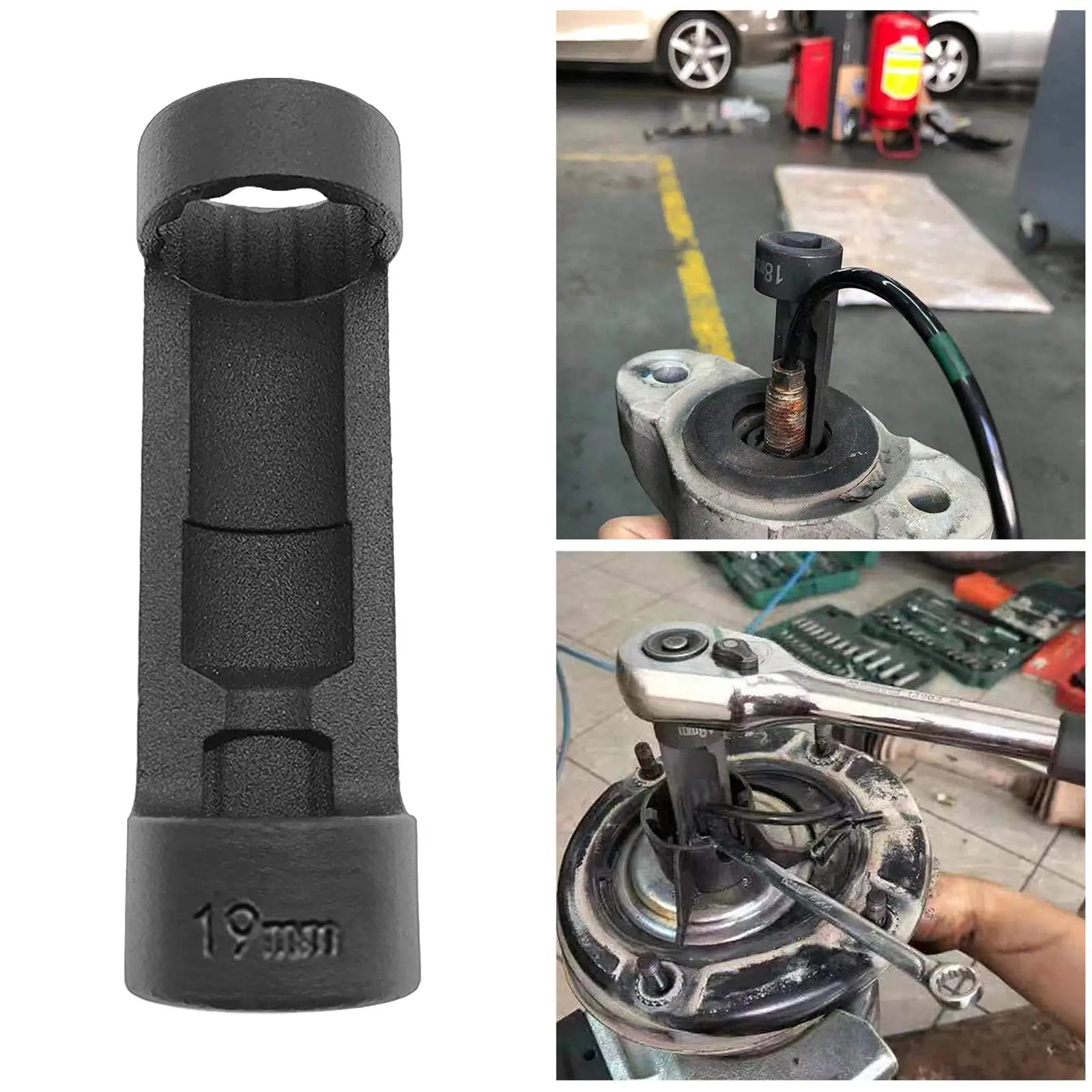 

19mm Strut Nut Socket Remover Installer Replacment Parts Strut Nut Removal Tool Suspension Strut Socket Tool Pillar Nut Socket