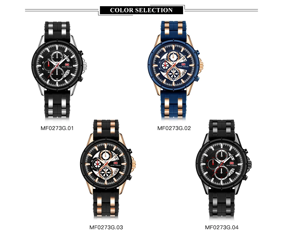 Relógio de quartzo MINI FOCUS para homens à prova d'água_voghion.com
