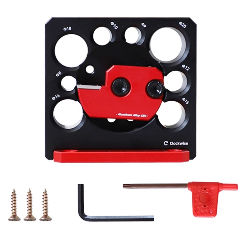 

1Set Adjustable Dowel Maker Jig 8Mm-20Mm With Carbide Blades Woodworking Fixture Alloy