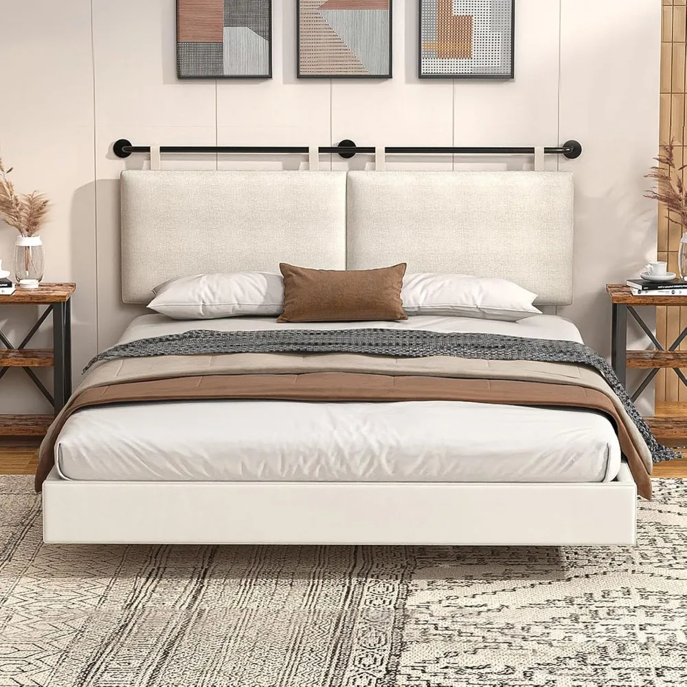 Headboard, Headboards Queen Size Wall Mounted Bed Headboard Only Height Adjustable Beige Head Boards for Bedroom(Beige, Queen)