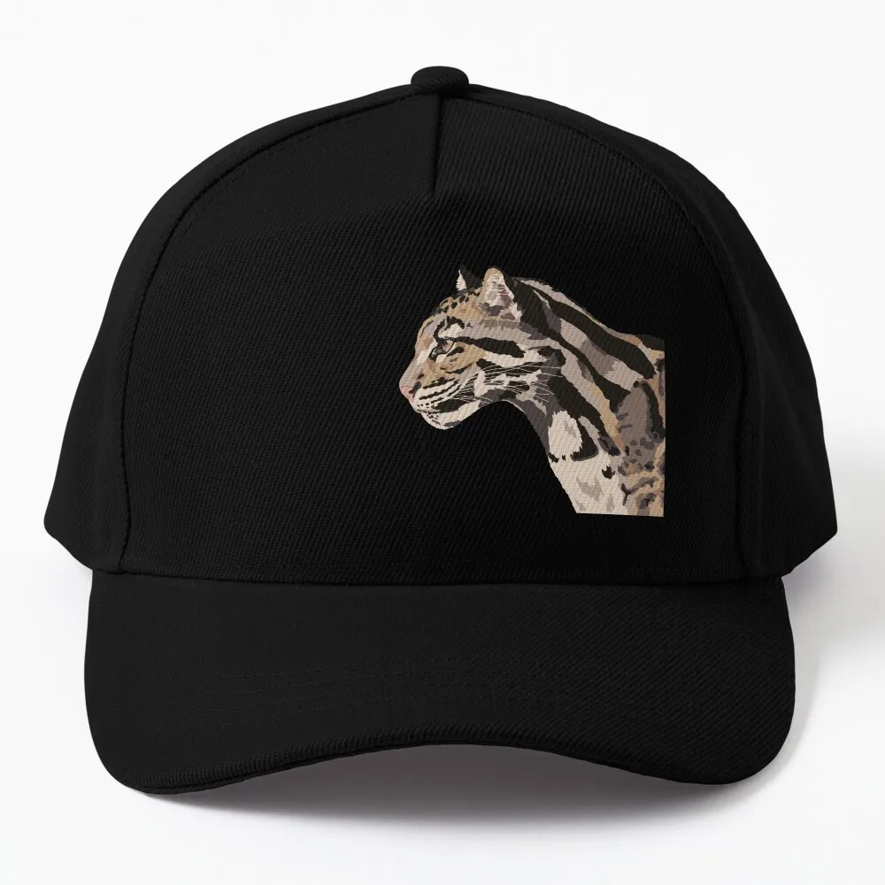 

Clouded Leopard Portrait Baseball Cap Beach Outing Trucker Cap custom hats Men'S Hat Women'S