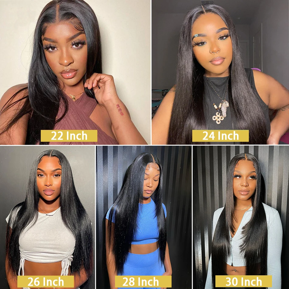 Bone Straight Human Hair Bundles 30 Inch 3/4 Pieces Brazilian Weave for Black Women Straight Remy Extensions