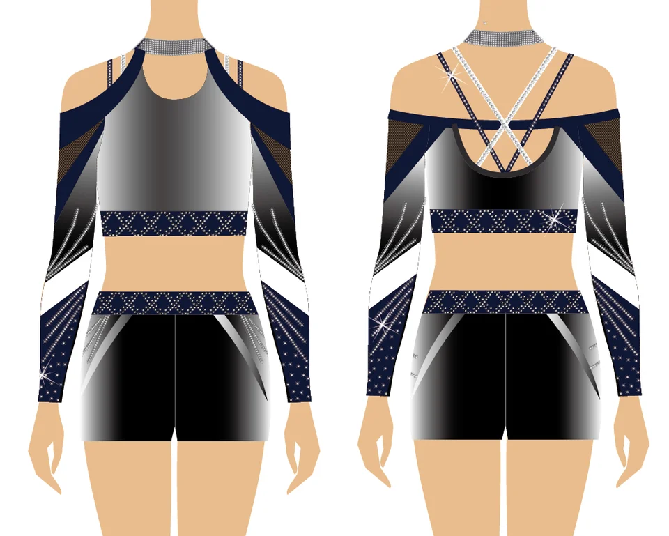 Cheerleading Uniform for Cheerleader Competition, Dance Clothes, Style