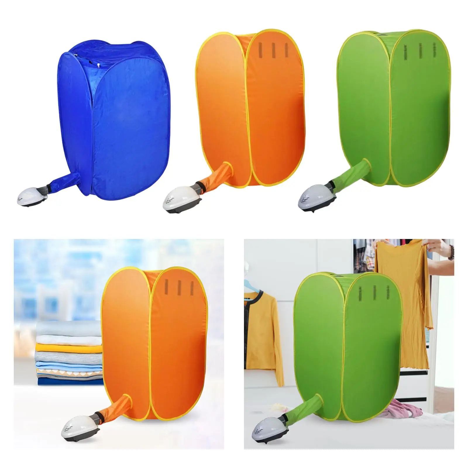 Portable Clothes Dryer Electric Laundry Clothing Dryers 800W Drying Machine for Household Warm Bag Foldable Apartments Home