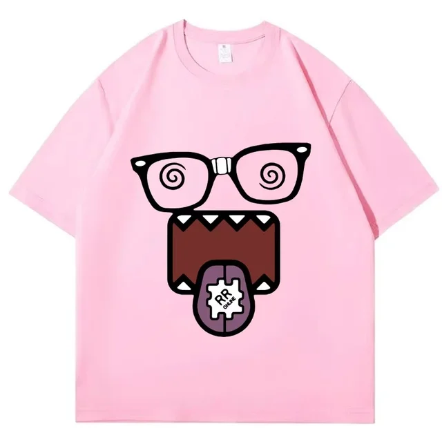 Domo Kun Funny Meme T Shirts Men's Women Clothes Classic Cotton Casual Tee Shirts Short Sleeve Summer T-shirt Tops Streetwear 2