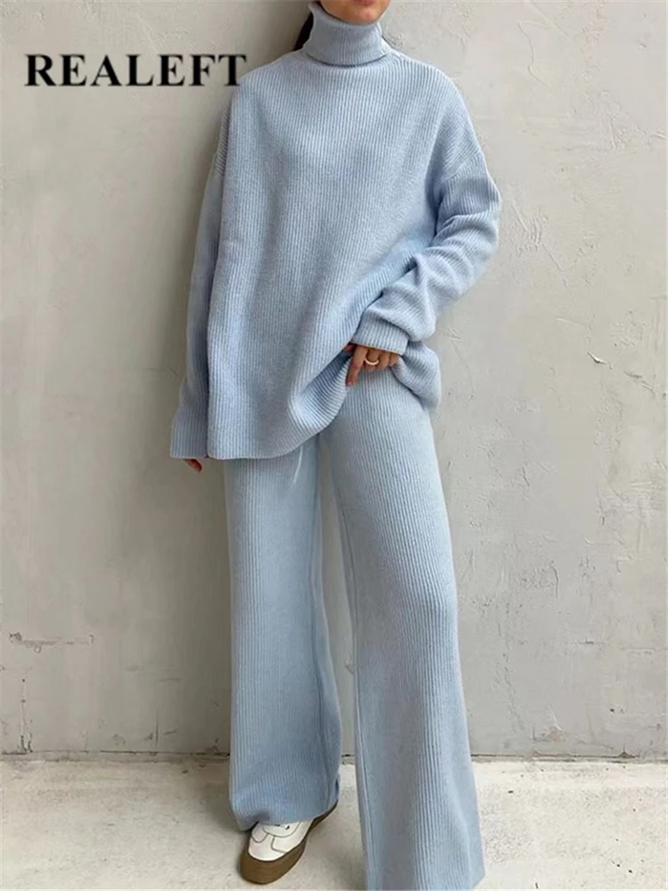 Veriliss tweedelige sets voor dames, gebreide trui met broek