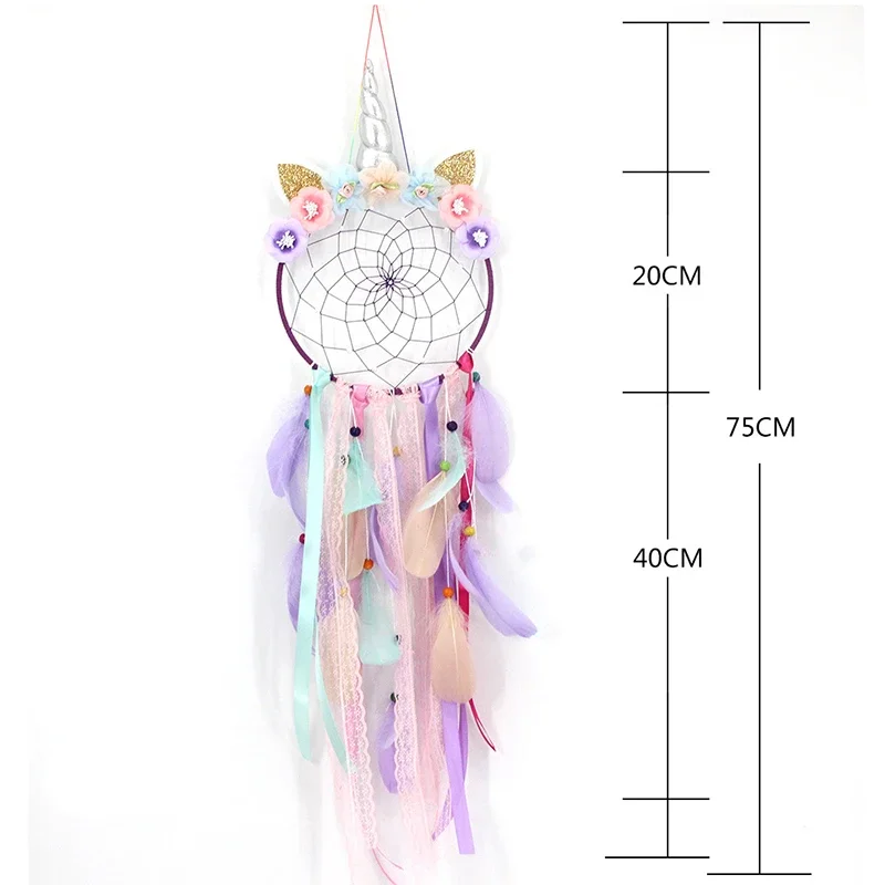 Unicorn Dream Catcher Boho Kawaii Room Decor Christmas Decoration Home Decor Wall Hanging NurBaby Bedroom LED Gift Dreamcatcher dream catcher wall decoration wall art decor christmas ornament wall hanging pendant