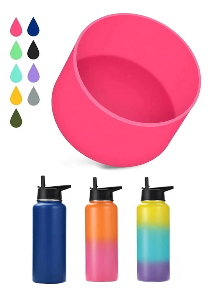 Water Bottle 7.5cm Silicone Boot Bottom Sleeve Cover for Stanley 40oz Tumbler Quencher Adventure and Ice Flow Flip 30 oz 20 oz Water Bottle