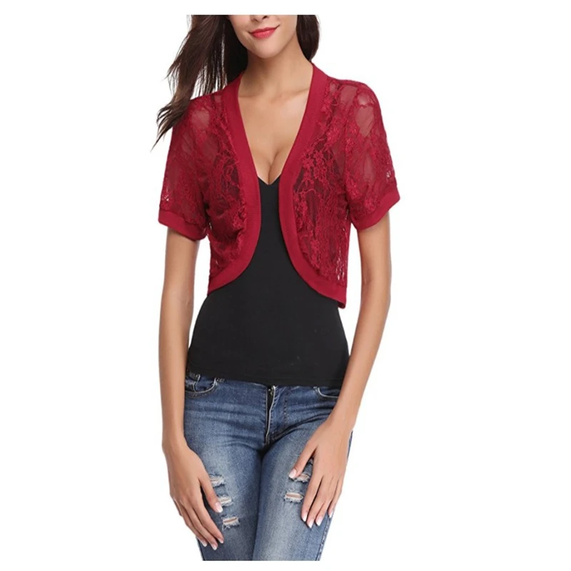 Women Short Shrug Top new S-2XL Autumn 3/4 Sleeve Cropped Bolero Party Large Feminino Sweater Cardigan new 2023