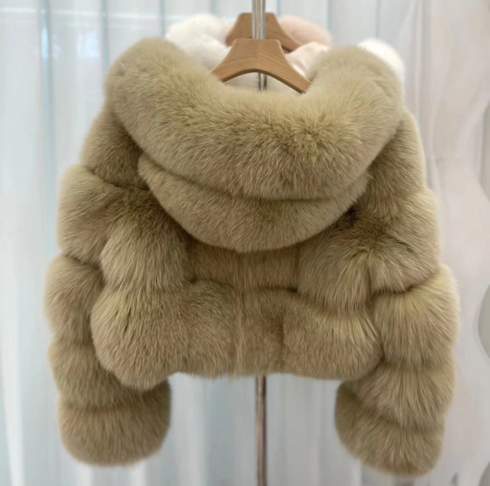 新品タグ付き♡23AW 人気No.1 FOX LIKE FUR JACKET Winter women's real fox fur coat warm fox jacket classic fur