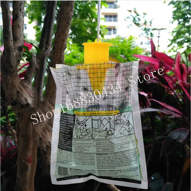 Légykapó Táska Eldobható Légyfogó Vezérlő Rovar Csapda Kert Kültéri Függő Összecsukható Légy Lepke Vonzó Kártevő - Image 3