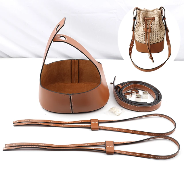 China Factory DIY PU Leather Knitting Crochet Bags, with Bottom, Drawstring  and Shoulder Strap, for DIY Craft Shoulder Bags Accessories 125.2x0.7x0.4cm  in bulk online 