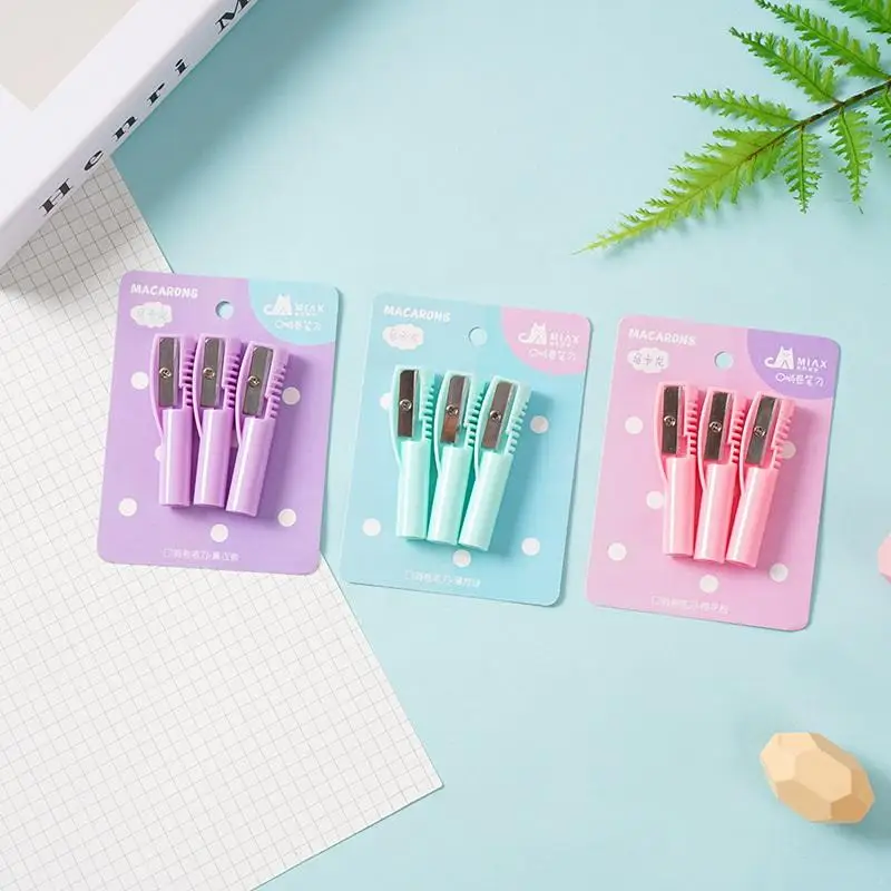 【xxx】1/3 pezzi Affilapenne manuale multifunzionale con funzione di protezione del colletto del tagliacarte, articoli di cancelleria portatili per materiale scolastico - immagine 5