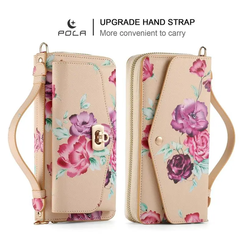 Satchel  Purse Wristlet Phone case For Samsung Galaxy  note 20 + plus ultra coque Luxury Leather Protective Mobile Cover bag