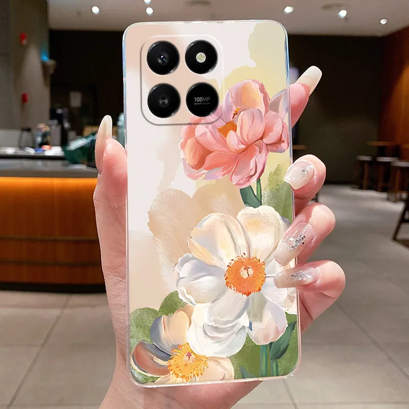 Luxury Butterfly Flower Clear Soft TPU Silicone Phone Case - Fashionable Transparent Cover