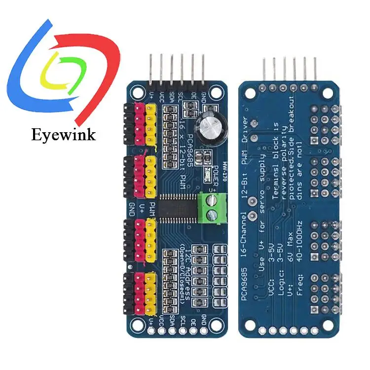 16-Kanal PWM Servo Servo Drive Board Roboter Controller IIC Schnittstelle Treibermodul PCA9685 für Raspberry Pi
