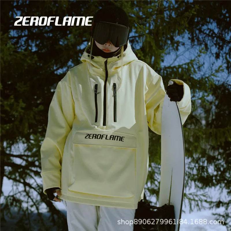 3L Ski Wear Women Man Hooded Sweater Reflective Trend Ski Coat Thickened Warmth and Waterproof Equipment Jacket Women ski jacket