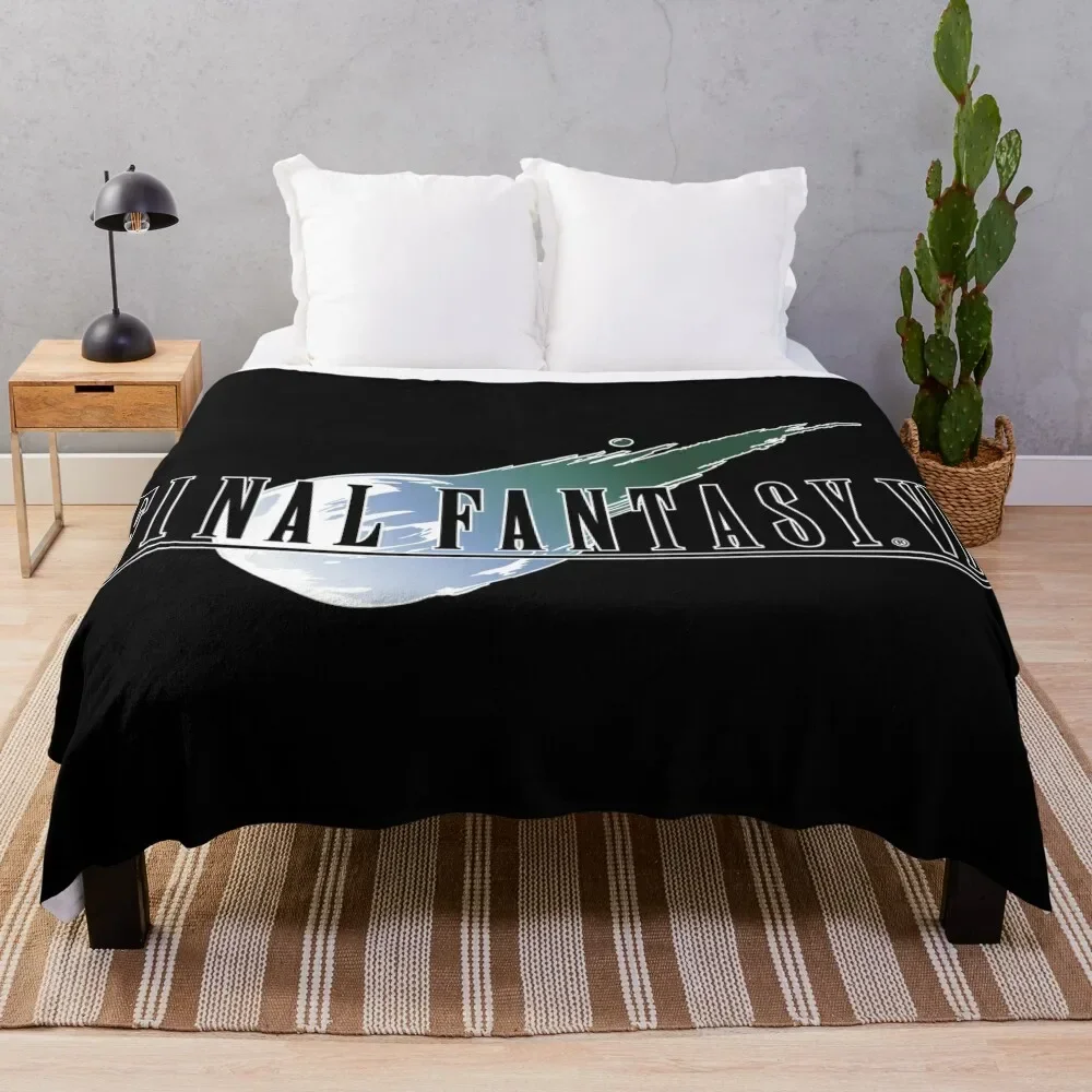 

Final Fantasy VII Logo Throw Blanket blankets ands cosplay anime Winter beds valentine gift ideas Soft Beds Blankets