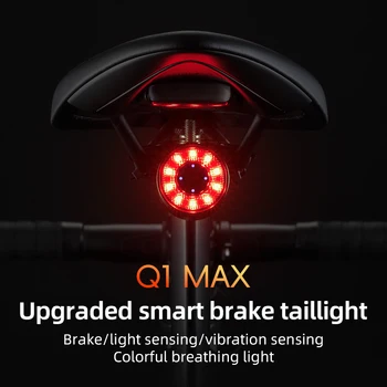 ROCKBROS Smart LED Bike Taillight – Type-C Rechargeable with Auto Brake Sensor 1