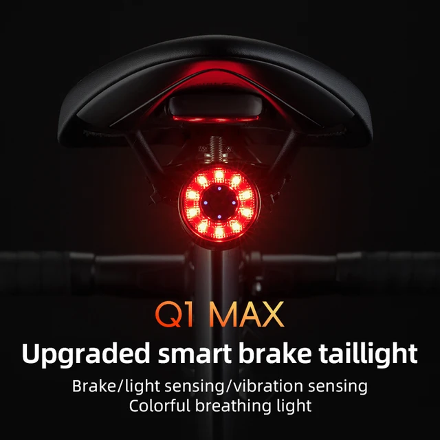 ROCKBROS Smart LED Bike Taillight – Type-C Rechargeable with Auto Brake Sensor 1