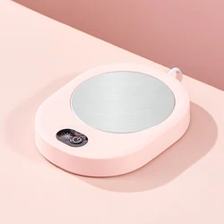USB Electric Cup Warmer Pad - Thermostatic Temperature Control (Pink)