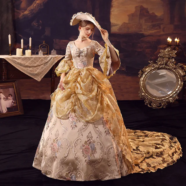 High-end Court Rococo Baroque Marie Antoinette Ball Gown 18th Century  Renaissance Historical Period Victorian Dresses - Dresses - AliExpress
