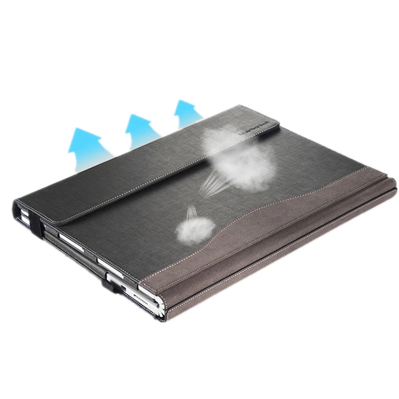 Capa de Couro do Plutônio para o Livro de Superfície de Microsoft 13.5 Polegadas Case Luva do Portátil para Surfacebook 15 Polegada Destacável Escudo Protetor - Imagem 5