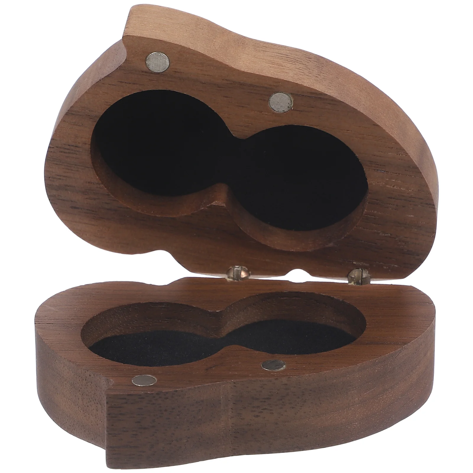 

Двойная коробка для колец в форме сердца, деревянная коробка для колец, коробка для свадебных колец, коробка для хранения колец для помолвки, товар