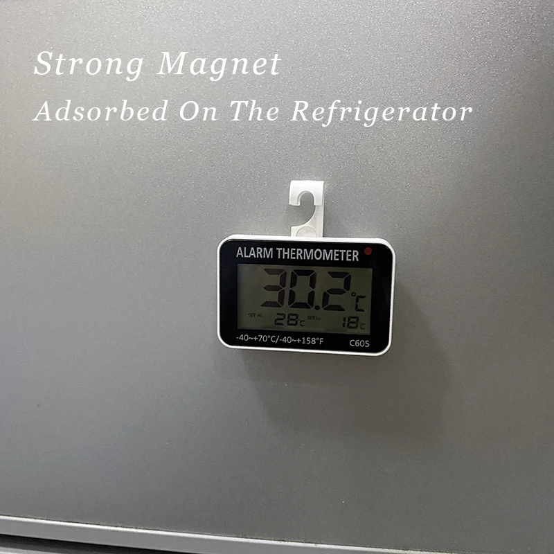 Waterproof Refrigerator Fridge Thermometer, Digital Freezer Room