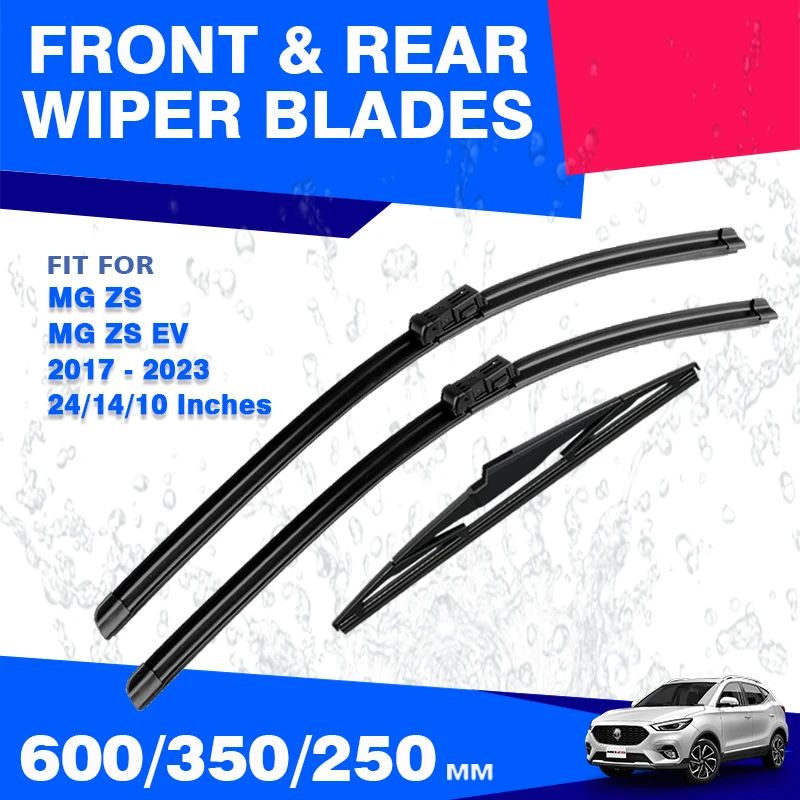 3x For MG ZS EV ZSEV 2017 2018 2019 2020 2021 2022 MGZS Front Rear Wiper Blades Windshield Windscreen Window Cutter Accessories