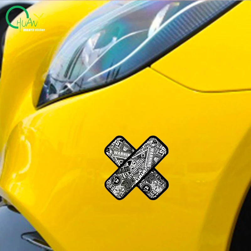 Kreativer Aufnäher zum Blockieren von Kratzern, Autoaufkleber, Marke, Graffiti-Verband, personalisierte lustige dekorative Karosserieaufkleber – Detail 9