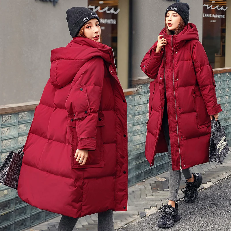 2023 Down Jackets for Women Woman Jacket Outerwear Coats 90% White Duck Oversize Loose Casual Fattening Thickening Coat Winter women s winter jacket fashion plush patchwork coat woman casual warm hooded zippe jackets oversize loose stitching plaid coats