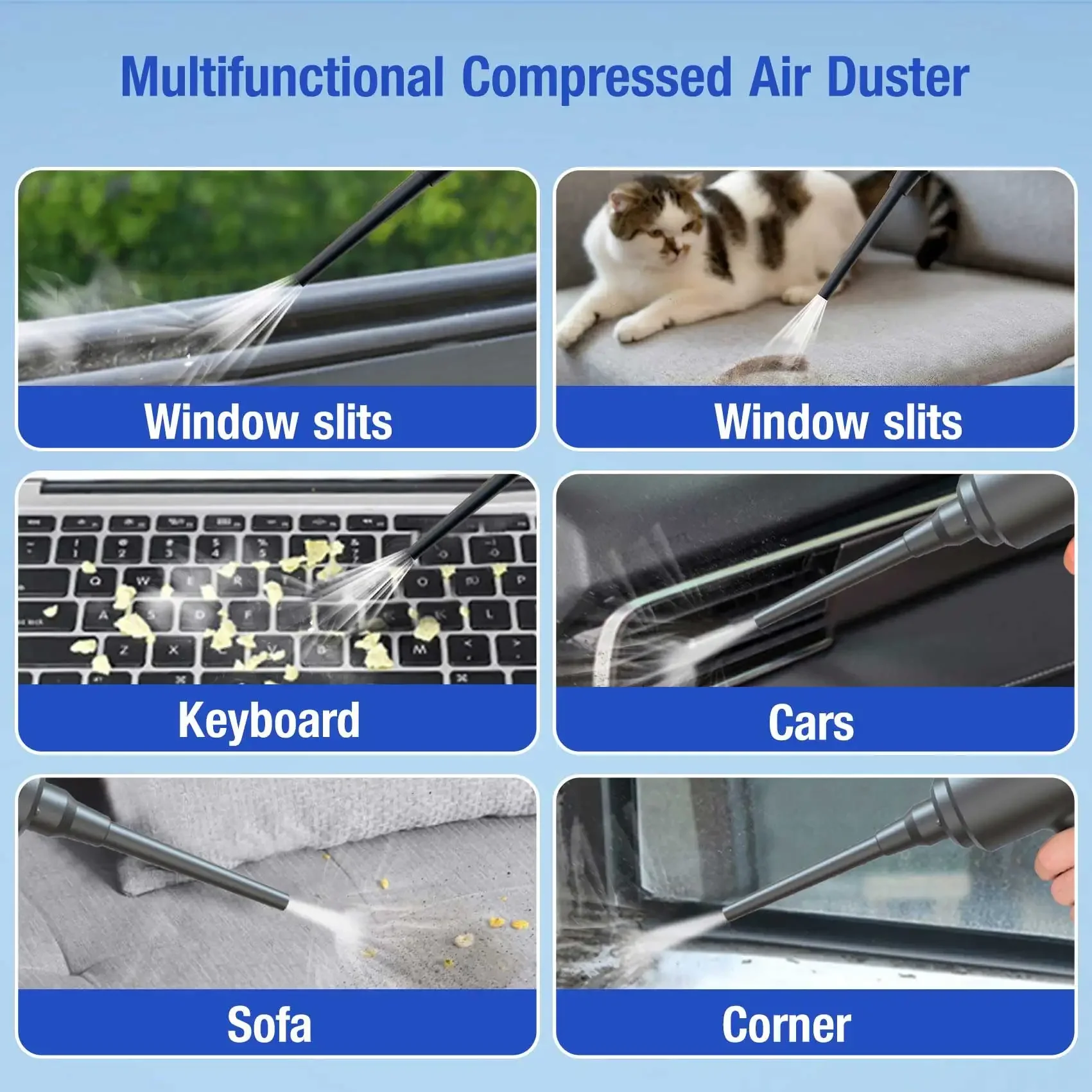 500watts Electric Air Duster Air Blower Replaces Canned Spray for PC Computer Keyboard Cleaner Compressed Can Duster handheld air blower computer cleaning kit