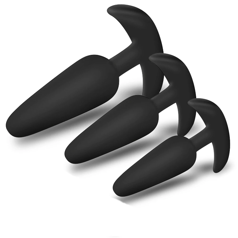 Silikoniniai išangės kamštukai, 3 skirtingų dydžių, skirti suaugusiems, vyrams ir moterims, gėjams, unisex analiniam, prostatos masturbacijos sekso žaisliukui, poroms._voghion.com
