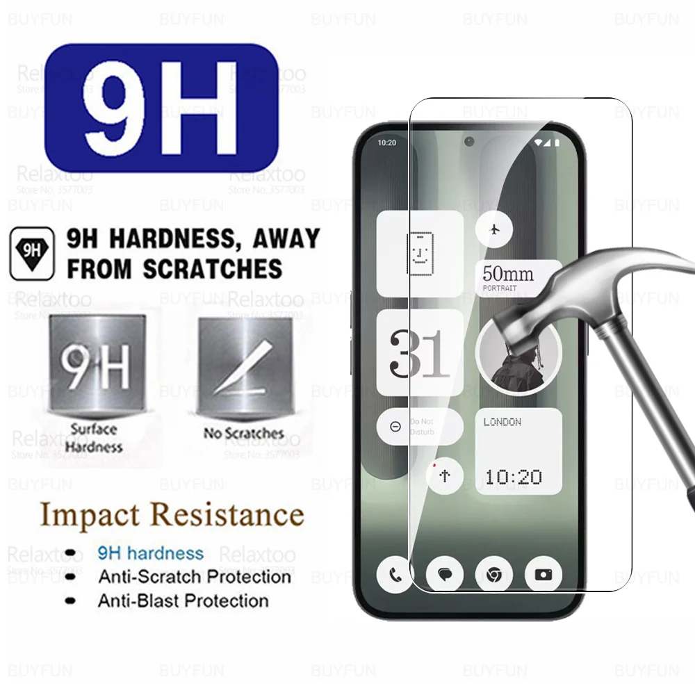 Premium 4-in-1 Tempered Glass Screen and Lens Protector for Smartphones, 6.7'' Display