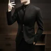 Double Breasted Male Business Blazer Casual Korean Style Clothes Coat Simple Fashion 2024 Elegant Loose Men's Suit Dress Jackets 6