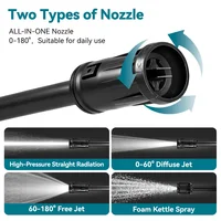 Pistolet de lavage haute pression électrique YOFIDRA 200 bars, 2200W, pour voiture, jardin et industrie, pulvérisateur d'eau 180 °   Buse réglable 5