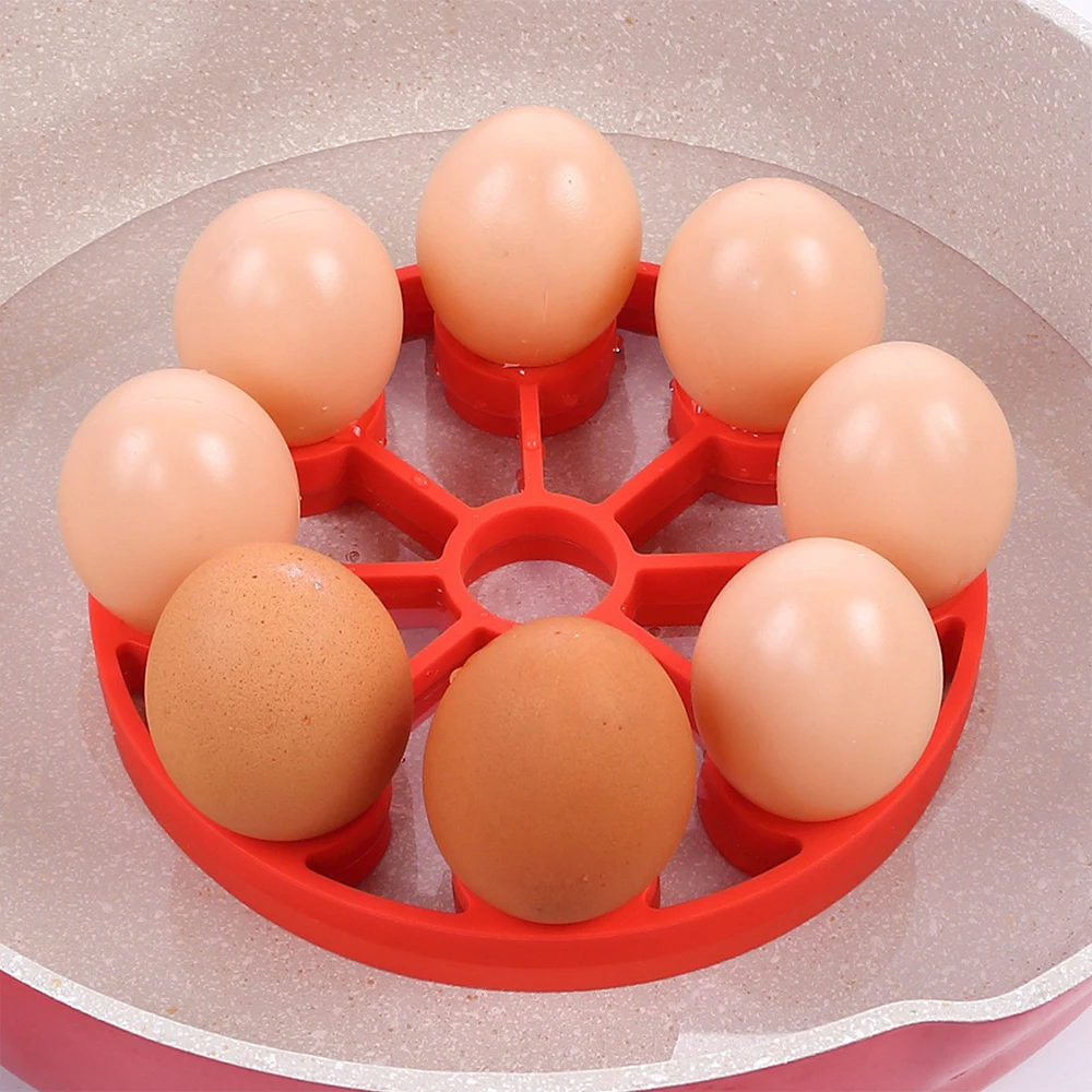 Silicone Egg Poacher and Steam Egg Rack for Kitchen