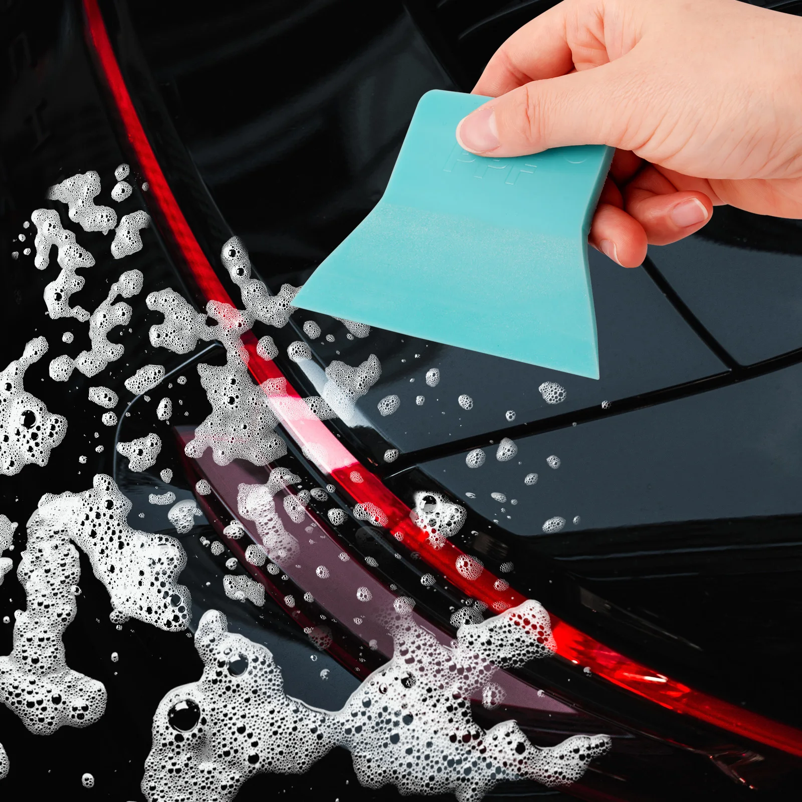 EHDIS PPF Film Vinyl Squeegee Window Film Tinting Soft TPU Rubber Scraper Car Paint Glass Mirror Wash Water Wiper Cleaning Tool